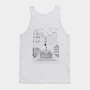 Dublin Ireland Vintage Hand Drawn City Sketch Tank Top